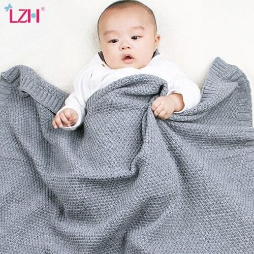 LZH 2021 Autumn Blanket For Newborns Fashion Solid Color Windproof Quilt For Boys Cute Baby Girls Hug Blanket Stroller Blanket