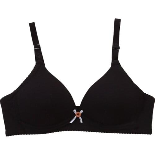 Developmental cotton underwear gathered small chest sexy no steel ring on the thin bra high school student girl bra