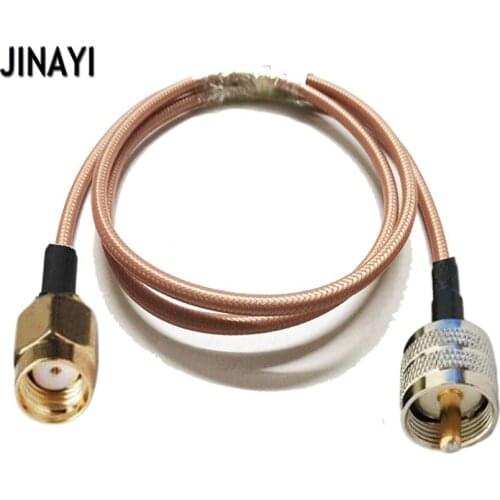 RG142 Low Loss Cable RP-SMA Male to UHF PL259 Male RF Crimp Coax Pigtail Connector Cable 10/15/20/30/50CM 1/2/3/5/10M