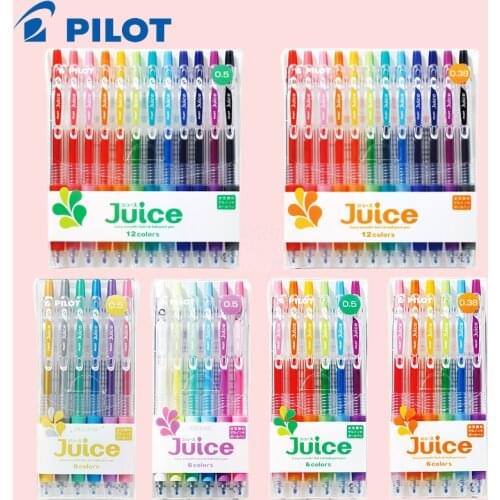 Pilot Juice Gel Pen 0.38 0.5 0.7 Mm Water-Resistance Smooth Colored Gel Ink Ball Point Pens School Supplies Planner Stationery