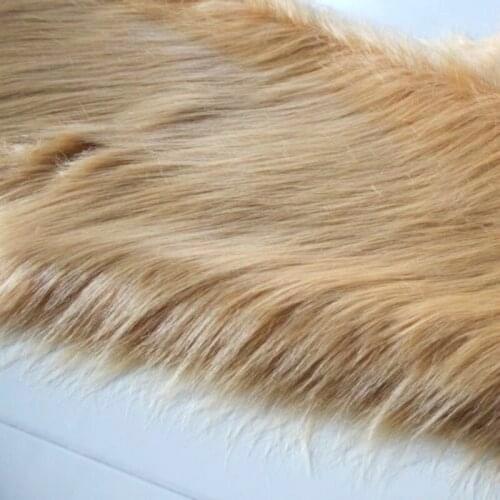 9cm light camel plush fabric Cosplay counter decoration display background cloth jewelry pad diy fur fabric 0.5X1.5M