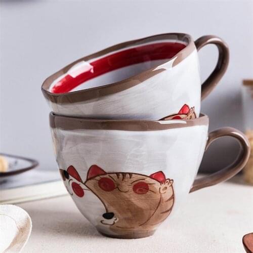 Janpanese Ceramic Teapot Set Porcelain Sake Set Tea Cup Japanese Handmade Cat Design