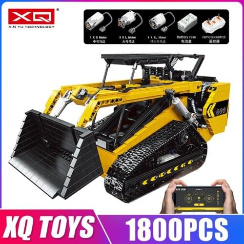 XQ 22007 High Tech APP RC Skid Steer Loader Building Block Brick Assembly Engineering Motorized carToys Kids Christmas Gift