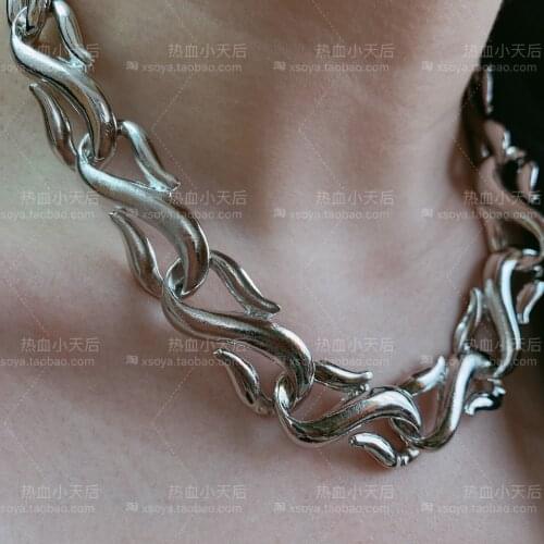 Goth S-LINK Kpop Silver Personalized Necklace for Women Friends Chains and Necklaces Punk Womens Neck Chain Gothic Fashion