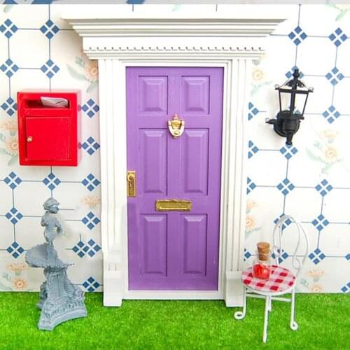 1/12 Dollhouse Miniature Vintage Mailbox Postbox Garden Decoration for 1/12 Scale Dolls House Accessories