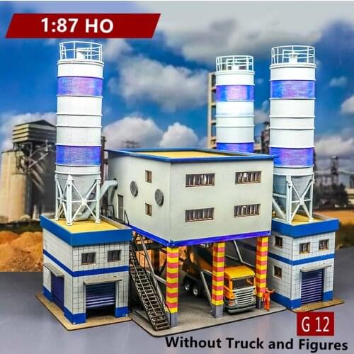 1Set Building Model 1:87 HO Scale Model for Sand Table Building Scene Decorations