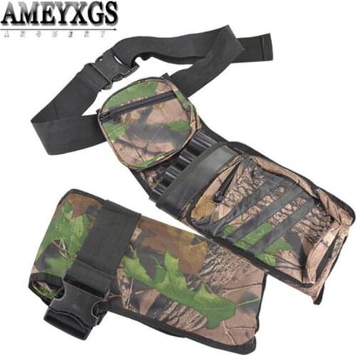 1pc Portable 4 Tube Arrow Quiver Hip Waist Belt Shooting Arrows Quivers Bag For Outdoor Sports Hunting Archery Accessories