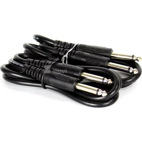 2Pcs 6.5 6.35mm to 1/4" 6.35mm Jack Mono Plug AUX Cables Connector For Guitar Speaker Audio Mixer DJ Signal Lead Wire Cable Cord