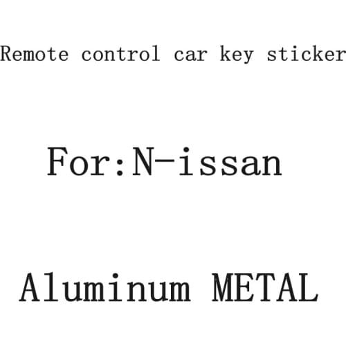20PCS/LOT Remote Car Key Fob Badge Logo Sticker Emblem Forkey For N-issan MICRA Xtrail Qash Aluminum metal car key logo sticker