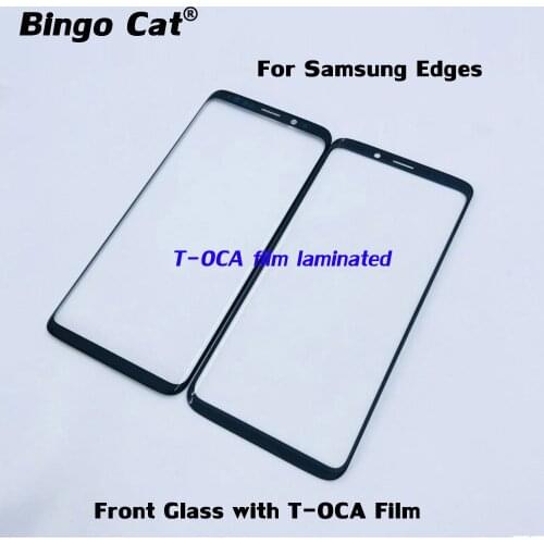 5pc Original Outer Glass With T-OCA Film For Samsung Galaxy S20 Ultra S10 S8 S9 Plus Note 10 Crakced LCD Screen Glass Repair