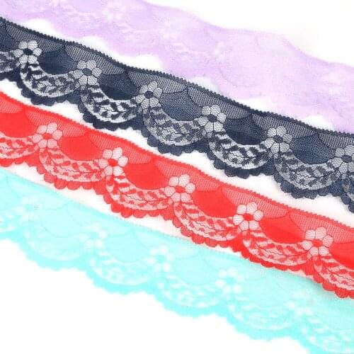 5Yards Non-elastic African Lace Embroidered Lace Trim Ribbons Fabric DIY Handmade Craft Clothes Sewing Accessories Supplies