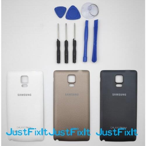 For Samsung Galaxy Note4 N910h N910f Note 4 Phone Battery Backshell Back Battery Cover Cases Original Battery Rear Case