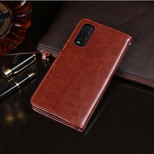 For Oppo Find X2 Case Magnetic Flip Crazy Horse Pattern Leather Case For Oppo Find X2 Case CPH2023 Wallet Phone Cover