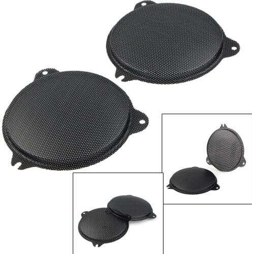 Black Motorcycle Front Speaker Mesh Grills for Harley Davidson Electra Glide 2014-2018 FLHT/X/CU/K fairing speaker cloth grills