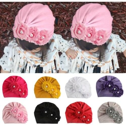 Kid Girl Baby Toddler Turban Flower Hat Cap Headband Hair Band Headwear Cute