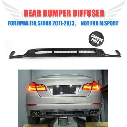 Rear Bumper Diffuser Lip Carbon Fiber / FRP for BMW 5 Series F10 F18 Standard Bumper 2011-2013 Car styling