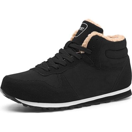 Unisex Winter Warm Plush Ankle Snow Boots Men Casual Oxfords Shoes Male High Top Sneakers Women Western High Tops Light Footwear