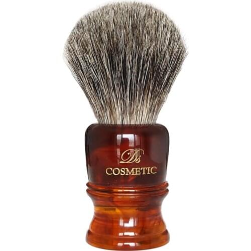 Dscosmetic 22MM Amber 100% Pure Badger Hair Resin Handle Men Wet Shave Brushes