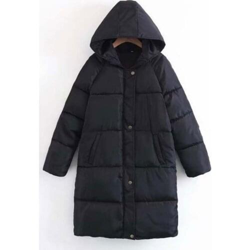 Fad Autumn Winter Coat Women Warm Long Down Jackets Women Long sleeve Hooded Thick Down Parka Women