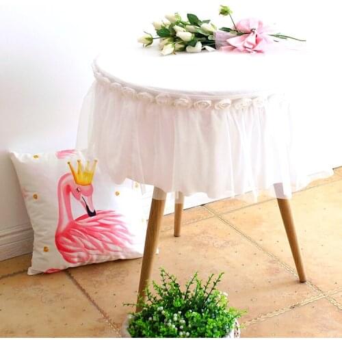 Cotton lace fabric princess pink/purple/gray lace rose table cover tablecloth lace tassel length:25cm