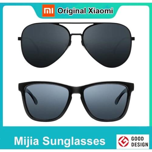 2020 Xiaomi Mijia Classic Square Sunglasses/Pilot Sunglass for Drive Outdoor Travel Man Woman Anti-UV Screwless Sun Glasses