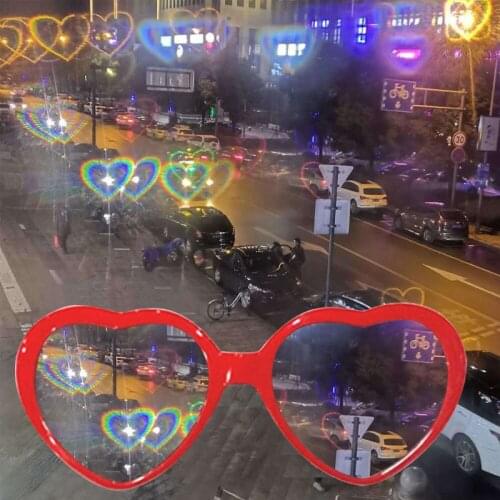 Love Glasses Special Effect Heart Shaped Glasses Watch The Lights Change To Heart Shape At Night Colorful Party Supplies Gift