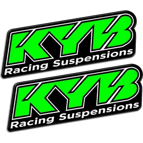 1 Set 3M Kyb Sticker Adesivi Fork Kyb Suspension Stickers For Kawasaki 400 z650 z900 z1000 Ninja Motorcycle Shock Decal Green