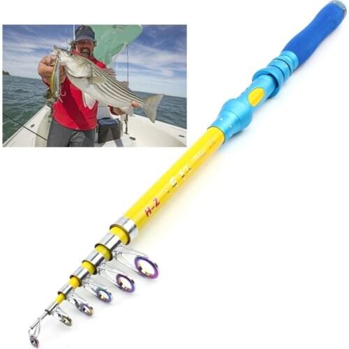 NEW Promotion! 2.1m 2.4m 2.7m 3.0m Portable Telescopic spinning Fishing Rod carbon Sea Rocky trout carp Rod Travel pole pesca