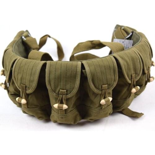 Original Chinese PLA SKS Rifle 7.62mm Type 56 Chest Rig Bandolier Ammo Pouch 10 Pockets Surplus