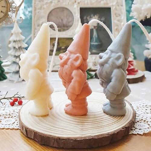 DIY Candle Making Supplies Santa Aromatherapy Silicone Candle Mold Christmas Baking Plaster Mold Resin Molds Fondant Tools
