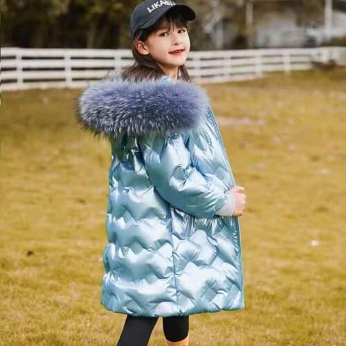2021 New Winter Girls Thick Long Beautiful Down Padded Jacket Coat