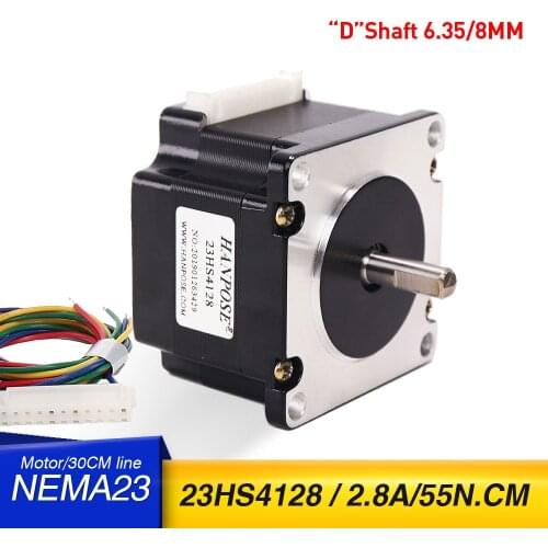 Nema 23 stepper motor 41mm 2.8A 0.55NM 23HS4128 stepper motor for CNC Laser Grind Foam Plasma Cut