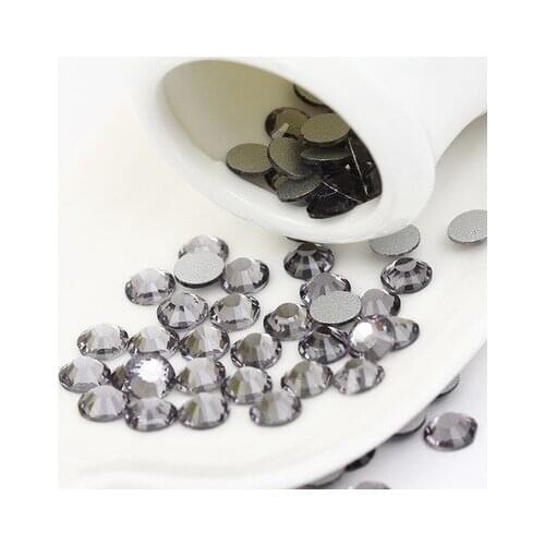 Rhinestones gray Ss3 -ss34 Flat Back 3D Nail Art Crystal Decoration Glue on for Nails Stone diy shose phone shell etc