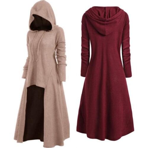 Renaissance Medieval knitting Hooded Dresses Carnival Halloween Costumes for Women Cosplay Princess Party Victorian Fancy Dress