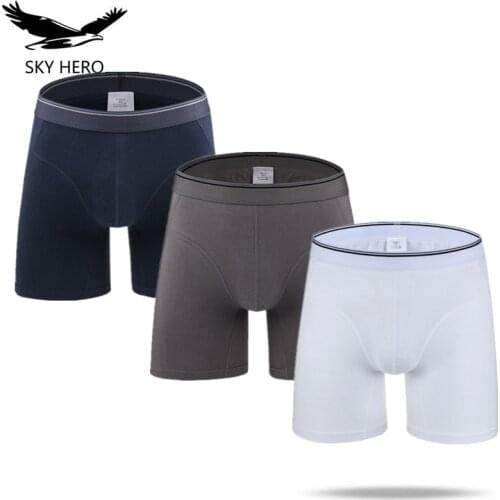 3Pcs/lot Long Boxer Sexy Men Cotton Underwear Male Calzoncillo Hombre Mens Boxers Marca Boxeur Man Boxershort Slip Homme Soft