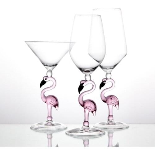 Creative Flamingo Wine Glass Cup Bordeaux Cocktail Cup Champagn Goblet Party Bar Drinkware Wedding Gifts Home Drink Ware