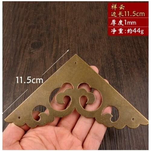 Corner Brackets Chinese style antique copper jewelry box door corner angle copper decorative trim A17
