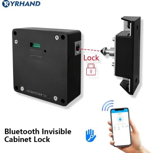 Smart Cabinet Lock Bluetooth Cabinet Lock Support App/RFID Card Unlock Non-Drill Keyless Invisible Child Safety Cabinet Lock