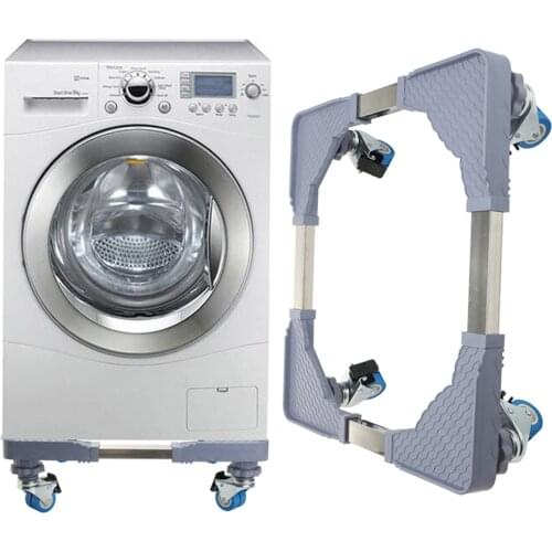 Washing Machine Holder Universal Mobile Fridge Stand Movable Refrigerator Floor Trolley Adjustable Base for Dryer Refrigerator