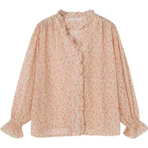 Cheap wholesale 2021 spring summer autumn new fashion casual chiffon women shirt woman female OL button up shirt Vy1263