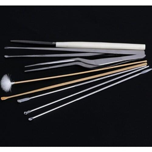 1Set 8Pcs Tool Ear Pick Cleaning Ear Wax Remover Cleaner Curette Kit 2XPB