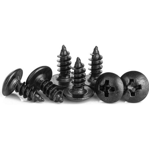 100pcs Cross Phillips Truss Head Self-tapping Screw Carbon Steel cabinet screw M3 M3.5 M4 Mushroom Head Wood Screw
