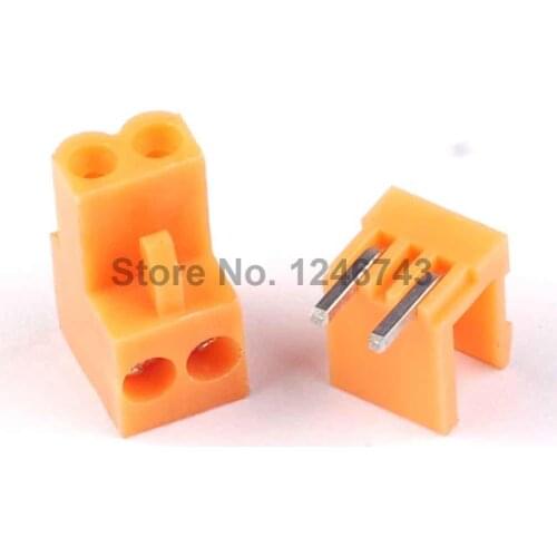 20PCS Terminal bend pin HT3.96-2PL plug + socket 3.96MM pitch orange HT3.96-2P