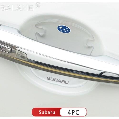 4pc/set Car Door Handle Scratches Protective Transparent Sticker Car Door Bowl Sticker For SUBARU LEGACY Forester Outback