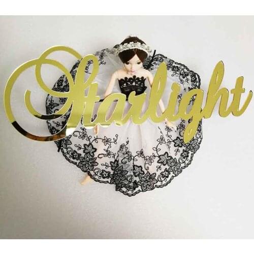 Custom Baby Nursery Name Room Decoration Acrylic Wooden Laser Cut Baby Shower Sign Mirror Gold Personalized Birthday Party Favor