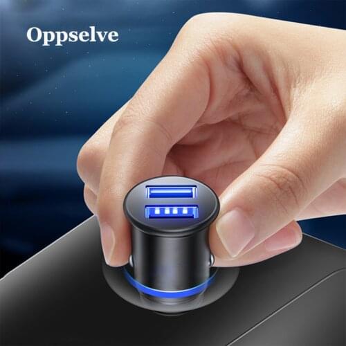 Mini USB Car Charger For Mobile Phone Tablet Fast Charger Universal Dual USB Car Phone Charger Adapter in Car Cargador Coche
