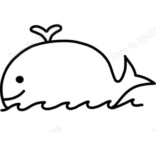 Baby Whale Auto Car Decals Baby Whale Auto Decals Whale Wing Decals Decorate Car Notebook H166