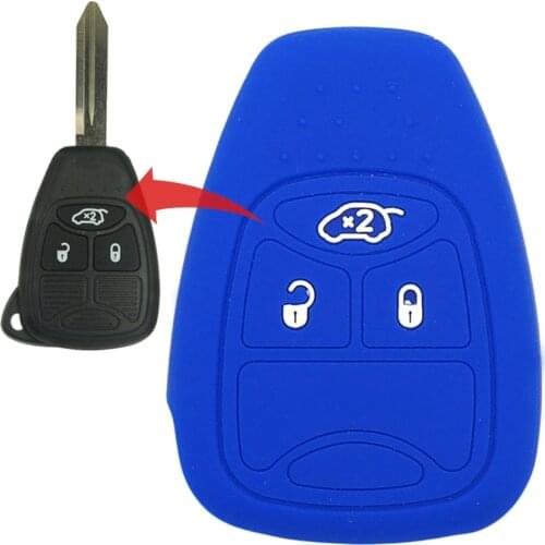 3 Buttons Silicone Car Key Case Cover For Jeep Compass Liberty Chrysler 200 300 300C Aspen PT Cruiser Sebring Durango Pacifica