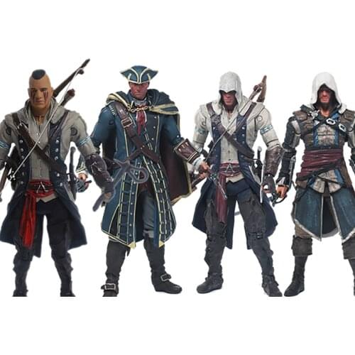 15cm Creed Series 4 Connor Haytham Edward Kenway Mohawk Action Figure Collectible Model Toy