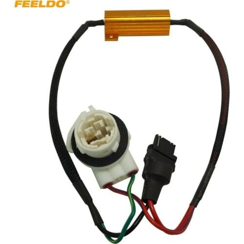 FEELDO 1pc 3156B No Error Load Resistor No Flickering Decoder for LED Light Canceller Cable Wire Warning Flashing Cancel #HQ5343